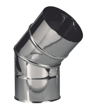 Coude inox 45° pour four à bois Ephrem