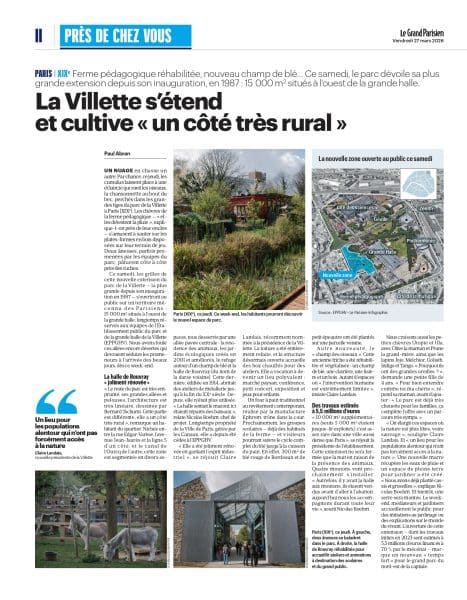 Article du parisien suite à l'inauguration du four Ephrem à La Vilette